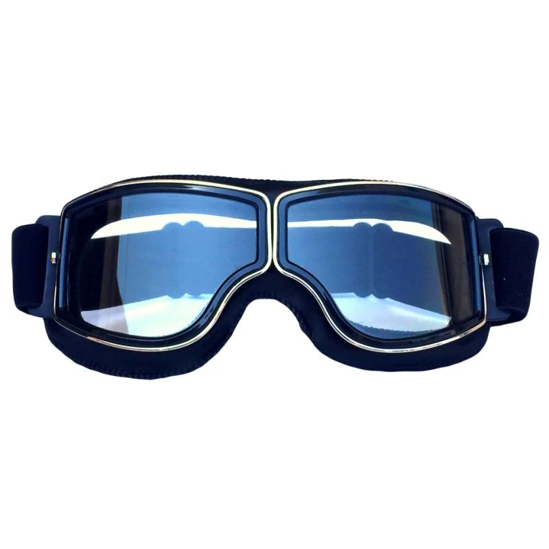 Универсальные винтажные мотоциклетные лыжные очки мотоцикл Скутер байкерские очки шлем очки для лыжников снегоходные очки новейшие - Цвет: Белый