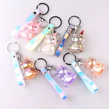 Мультфильм милый креативный желе цвет прозрачный подвеска «Единорог» симфония кожа веревочный брелок стиль производители оптом