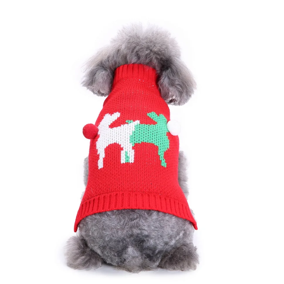 Свитер для собаки осень-зима, два-цветной для собачки, свитер, теплая одежда, рождественское Полосатое пальто для собак, пальто для собак, футболка для собак
