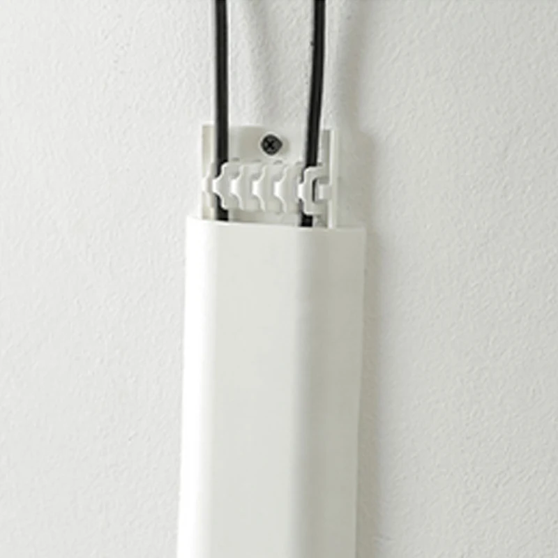 Cables Wires Cord Duct Cover Wall Kit Computer Audio Power Organizer Management Cable Holder Wall Wire Storage Clamp 30cm 1pcs