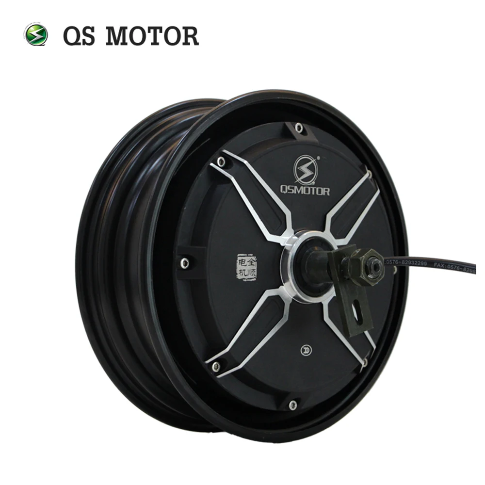Qs Motor 10*2.15inch 3000w 205 V3 72v 65kph Low Power Bldc Gearless In