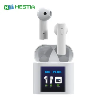 

M6 PLUS Button Bluetooth Earphone TWS5.0 HD Screen Digital Display In-ear Wireless Earbuds Body Temperature Measurement Earphone