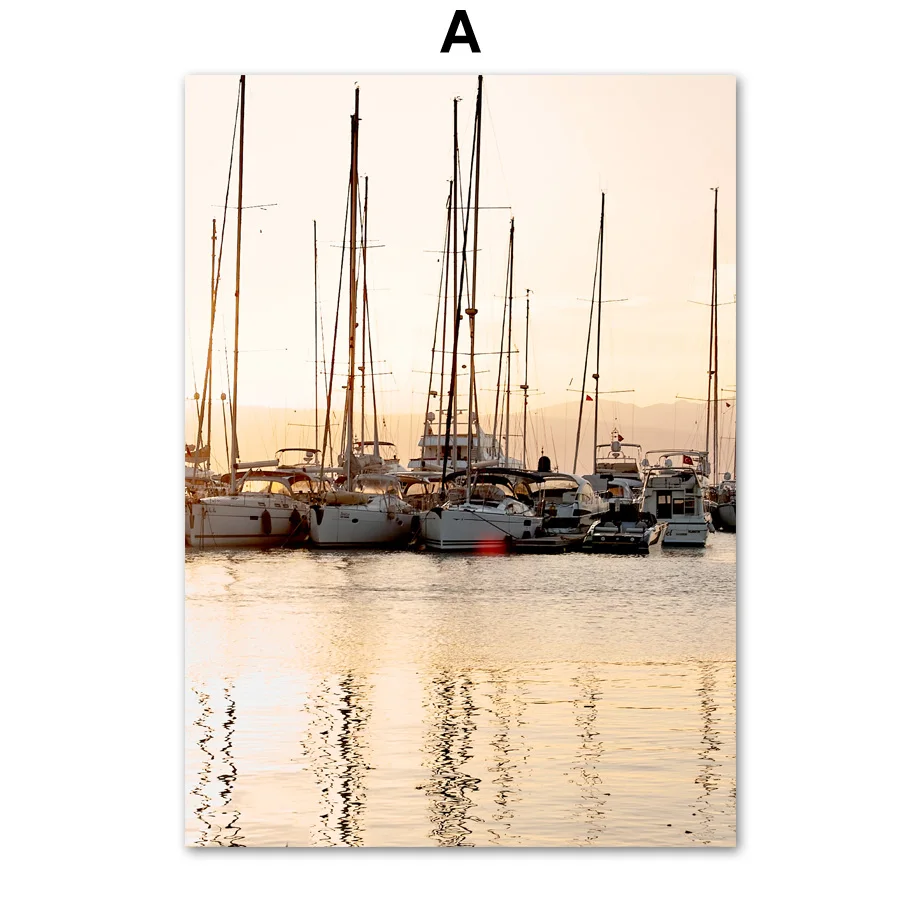 Sea-Boat-Harbor-Bird-Desert-Landscape-Wall-Art-Canvas-Painting-Nordic-Posters-And-Prints-Wall-Pictures (3)