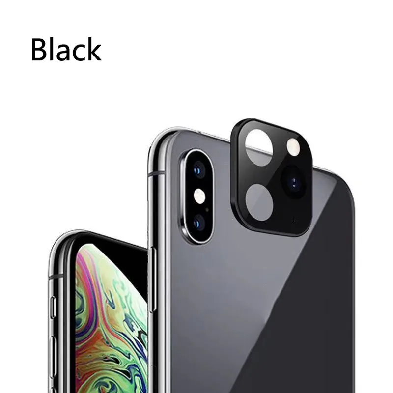 Luxury Metal Alumium Camera Lens Seconds Change For iPhone 11 Protector Ring Cover For iPhone X XS MAX Camera Protective Cover - Цвет: Черный