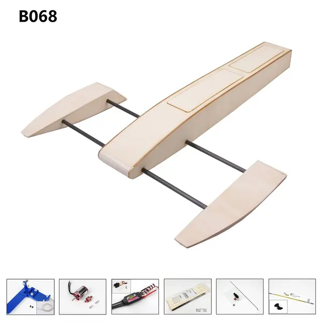 RC Outrigger Wooden Shrimp Boat Kit RC Speed Boat Outrigger Shrimp Racing Boat Model Building Kits Radio Speedboat 1