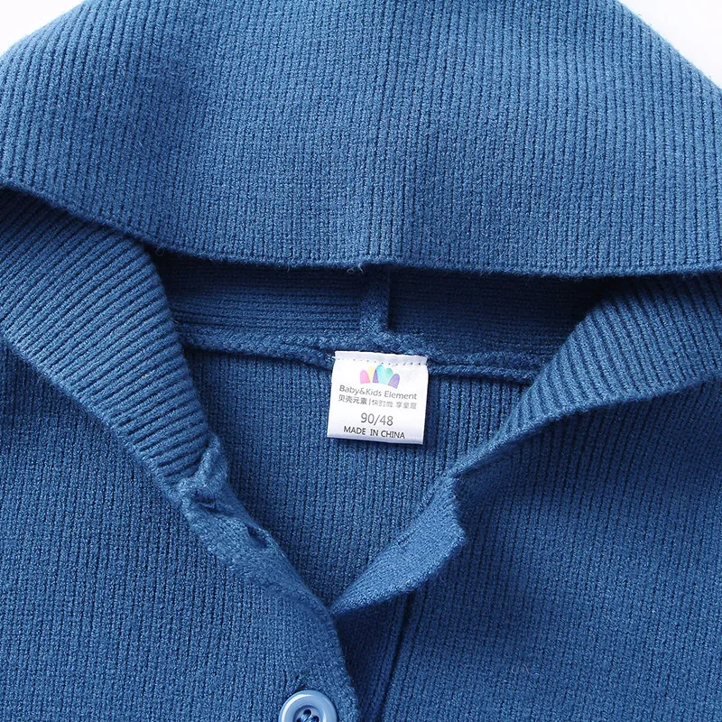 Модная одежда для детей, Детская мода свитер с капюшоном осень Зимняя Одежда для маленьких мальчиков, на детской одежды длинный рукав цв Вязание свитер Детская одежда