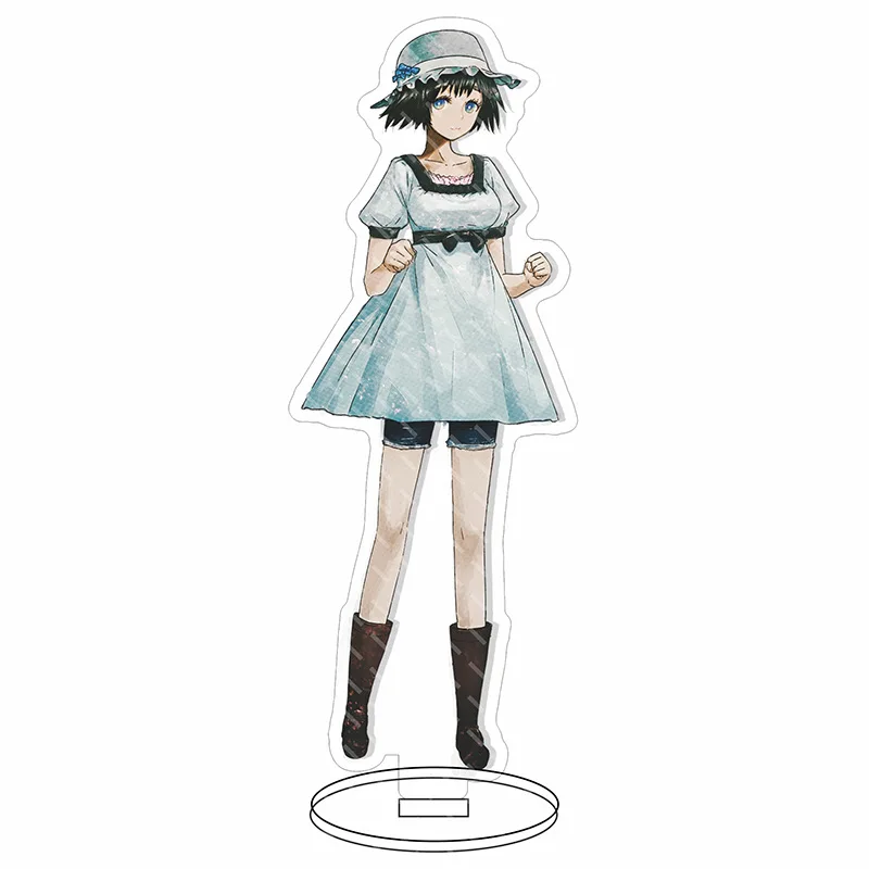 Japan Anime Steins Gate Figure Okabe Rintarou Makise Kurisu Hashida Itaru Cosplay Acrylic Stand Model Desktop Decoration Props