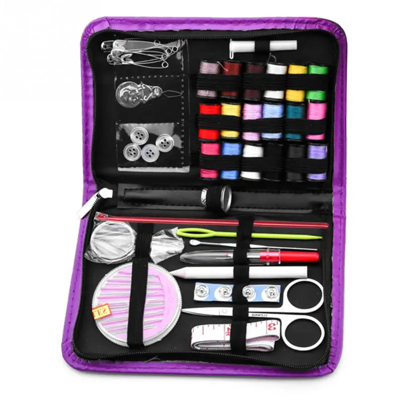 

52pcs/set Portable Travel Sewing Box Kitting Needles Tools Thimble Mini Thread Scissor Sewing Kit for Campers Beginners Adults