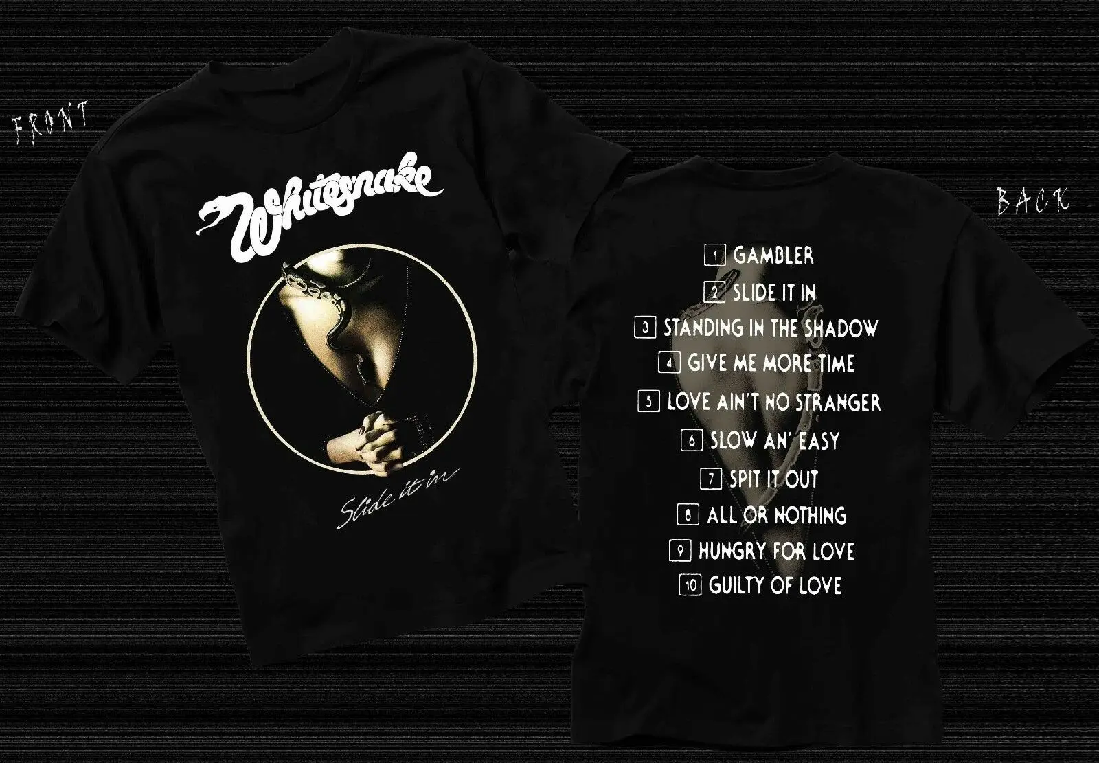 WHITESNAKE-Slide It In-Hard rock-темно-фиолетовый, футболка-Размеры: от S до 7XL, фирменный стиль, короткий рукав