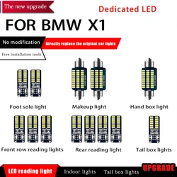 Ensemble de lampes de lecture LED pour BMW X1 12V, 13 pièces, éclairage d'intérieur de voiture, Kit de lampes pour dôme et coffre, Canbus 