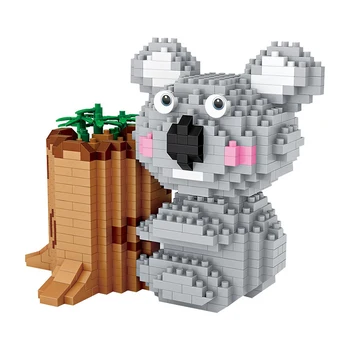 

LOZ Diamond mini Blocks Koala Pen Holder Cute Animal Micro Building Brick Blocks Creative Decompression Toy Children's Gift 9212