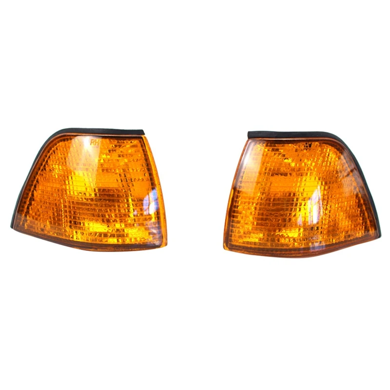 2Pcs Yellow Amber Indicator Lamp Corner Light Lens Side Signal Fit for Bmw E36 3 Series 4 Door 1992-1998 | Автомобили и мотоциклы