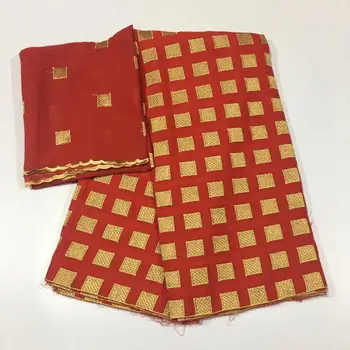 

red&gold african swiss lace fabric 2019 high quality lace dubai fabric voile coton suisse african fabric high quality 5+2yard