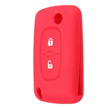 

brand new 2Button Silicone Key Case Holder Fob Protect Cover For Peugeot 206 207 307 308 a lots of colors