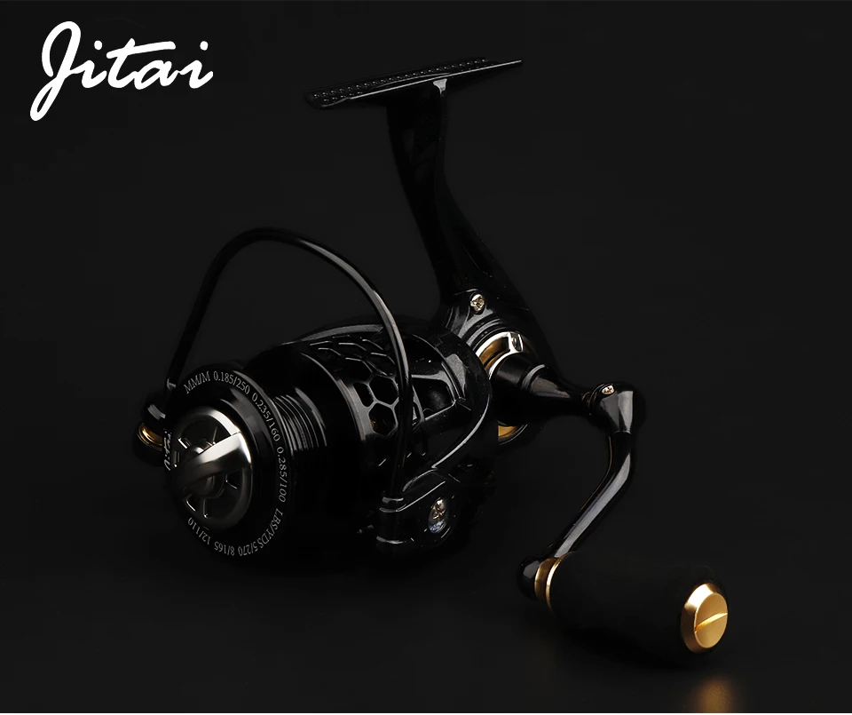 Molinete de Pesca Carretilha de Pesca com Carretel Leve de Alumínio Salgada para Pesca de Carpa Livre de 10 + 1bbs Cnc para Água Jitai 1 leve, de alumínio, cnc, para água salgada, para pesca de carpa