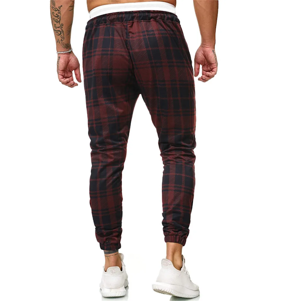 Pantalones hombre, уличная одежда, брюки-карго, мужские Длинные повседневные спортивные штаны, облегающие клетчатые брюки, штаны для бега, джоггеры, спортивные штаны