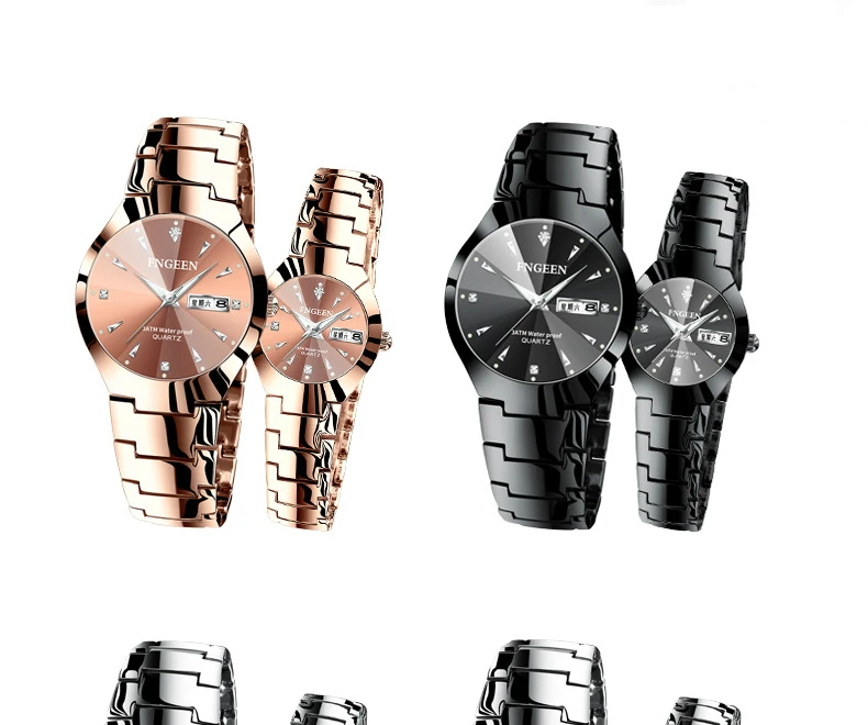 Корейская версия простой моды Вольфрамовая сталь студенческие часы Мужские Женские часы пара водонепроницаемые ультра-тонкие кварцевые мужские