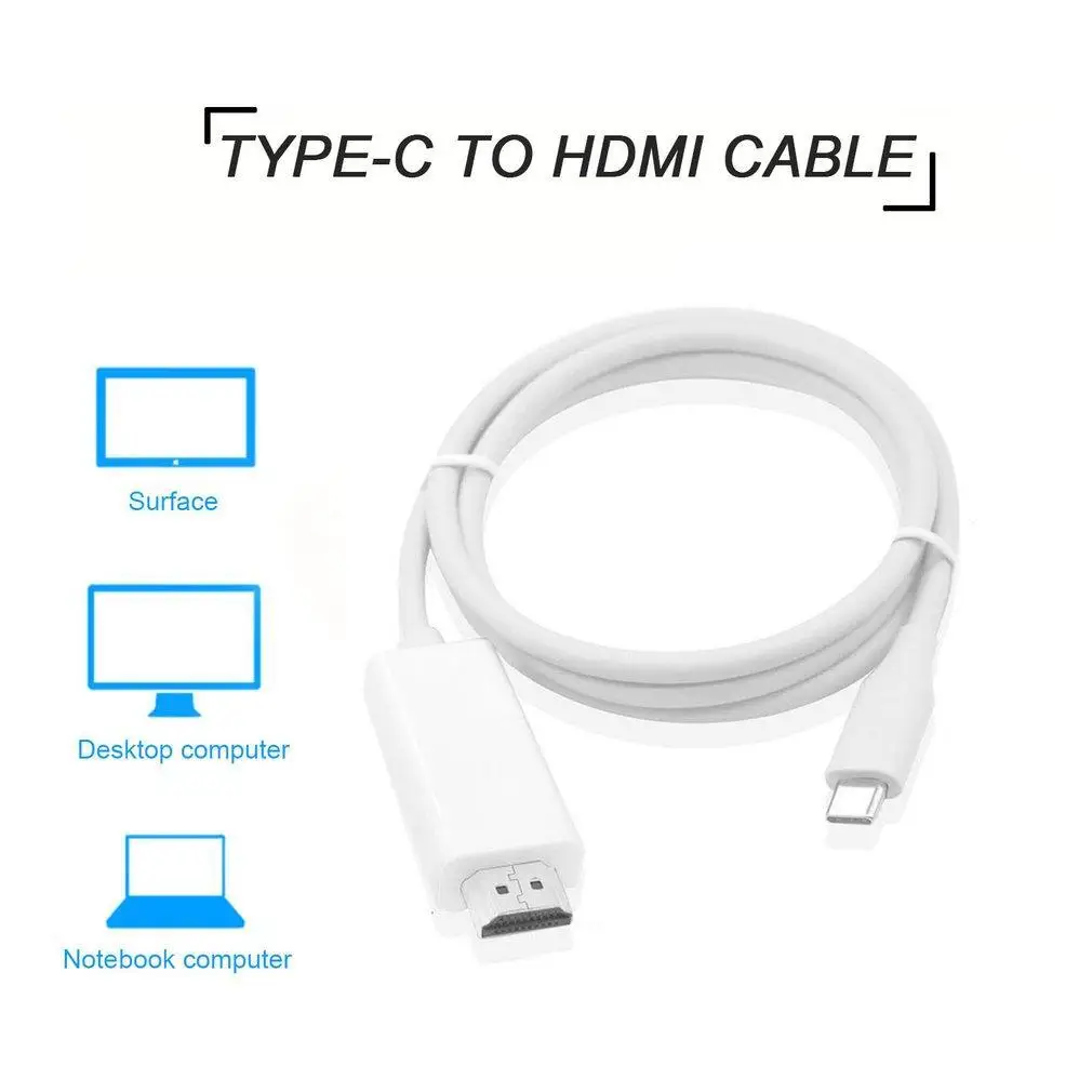 1 м USB C HDMI кабель тип-c к HDMI конвертер 4K 1080P HDMI кабель для MacBook