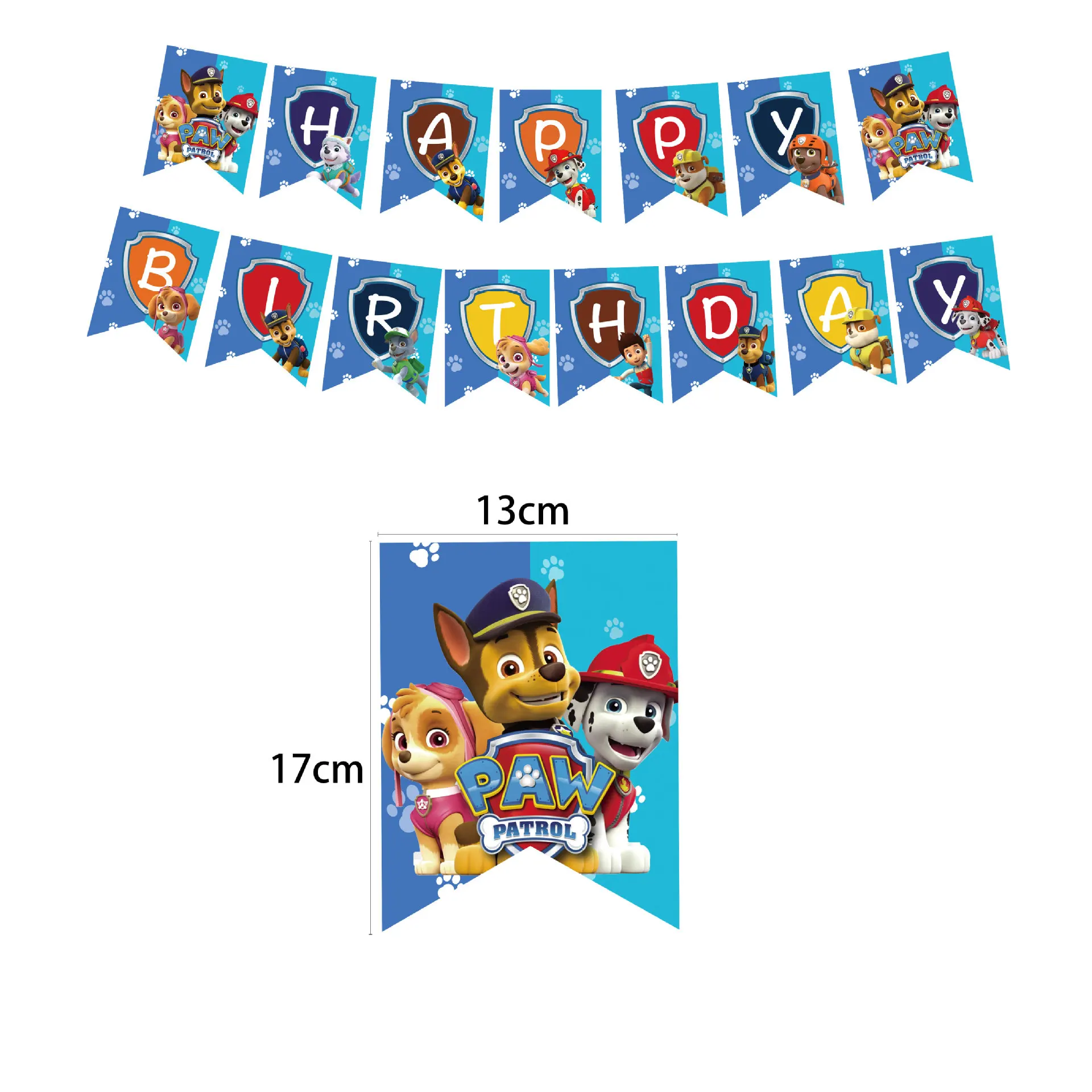 Paw Patrol Triangle Flag Banner New Birthday Party Kids 