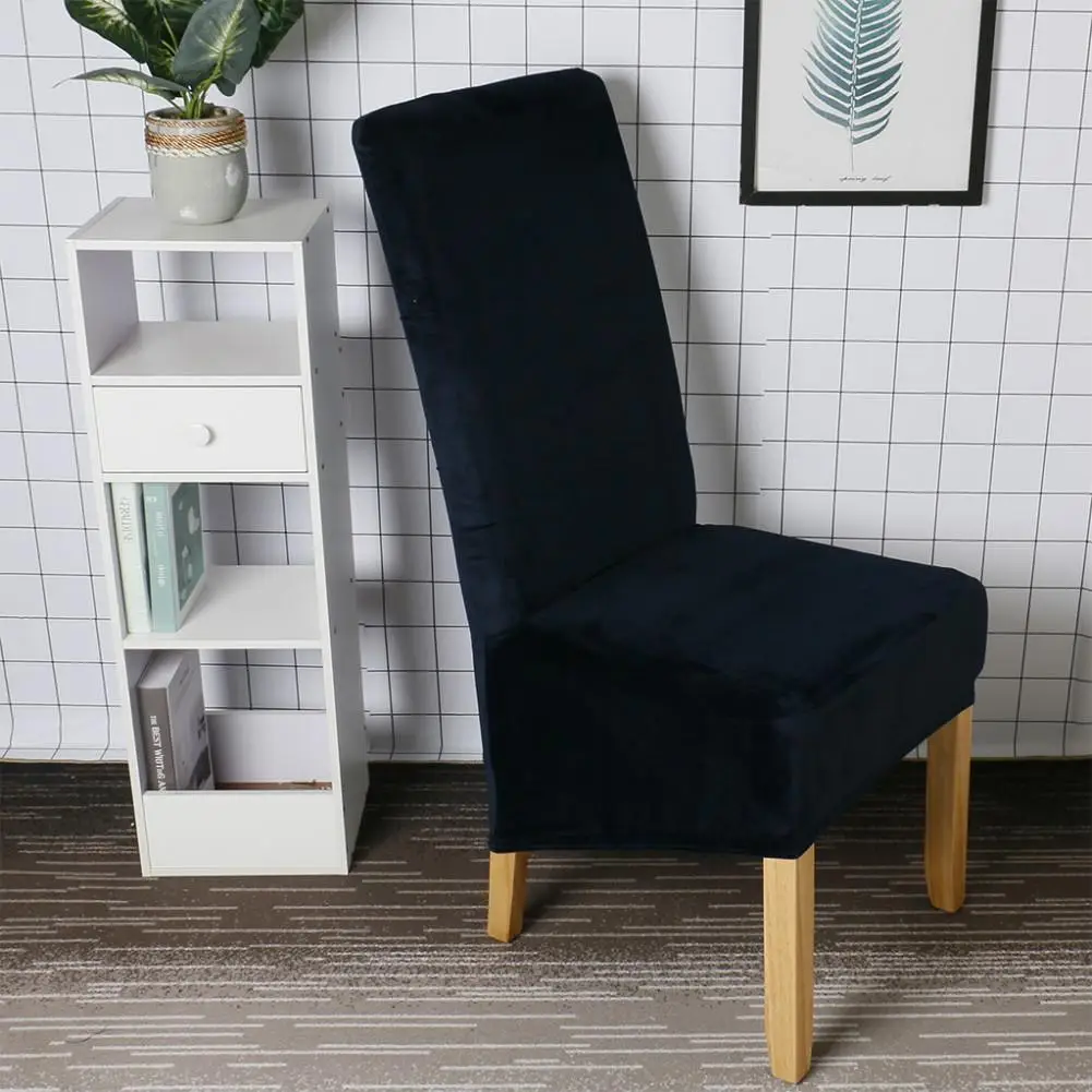 Чехлы на кресла стрейч бархат обеденный стул Slipcovers спандекс плюшевые эластичные чехлы на стул кухонный чехол для ресторана столовой