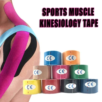 

YYTZM Kinesiology Tape Kneepad Muscle Pain Relief Knee Pads Support for Gym Fitness Bandage Athletic Recovery Elastic Tape 5m