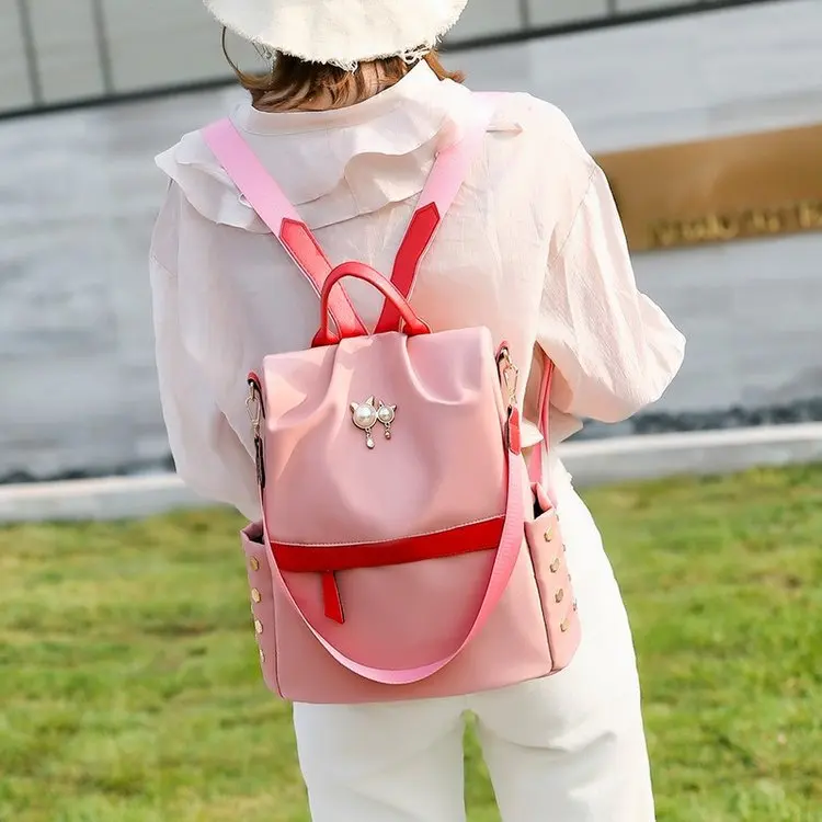 

New Style Fashion Rivet Multi-functional Dual Purpose Hot Selling Cool Shoulder WOMEN'S Bag Amoy Supply of Goods Export 9078