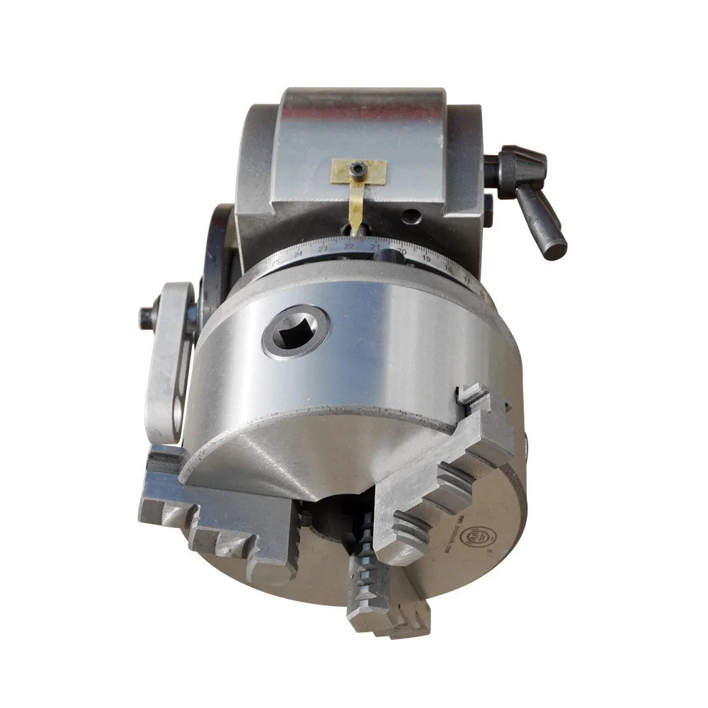 Dividing Head BS-0 5Inch 3 Jaw Chuck Dividing Head Set Precision Semi Universal Dividing Head for Milling Machine Rotary