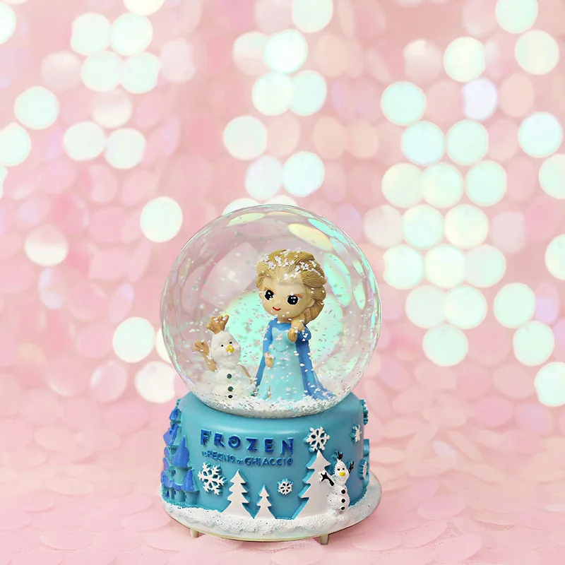 Queen Cute Snowman Miniature Model Snow Globe Crystal Ball Christmas Music Box Home Decoration Birthday Gifts | Дом и сад