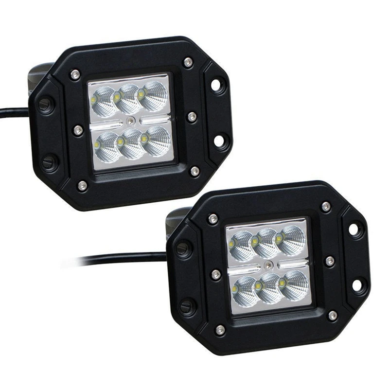 

For Ford F150/250/350 Flush Mount Backup Reverse Rear+Front Bumper 4X Led Lights