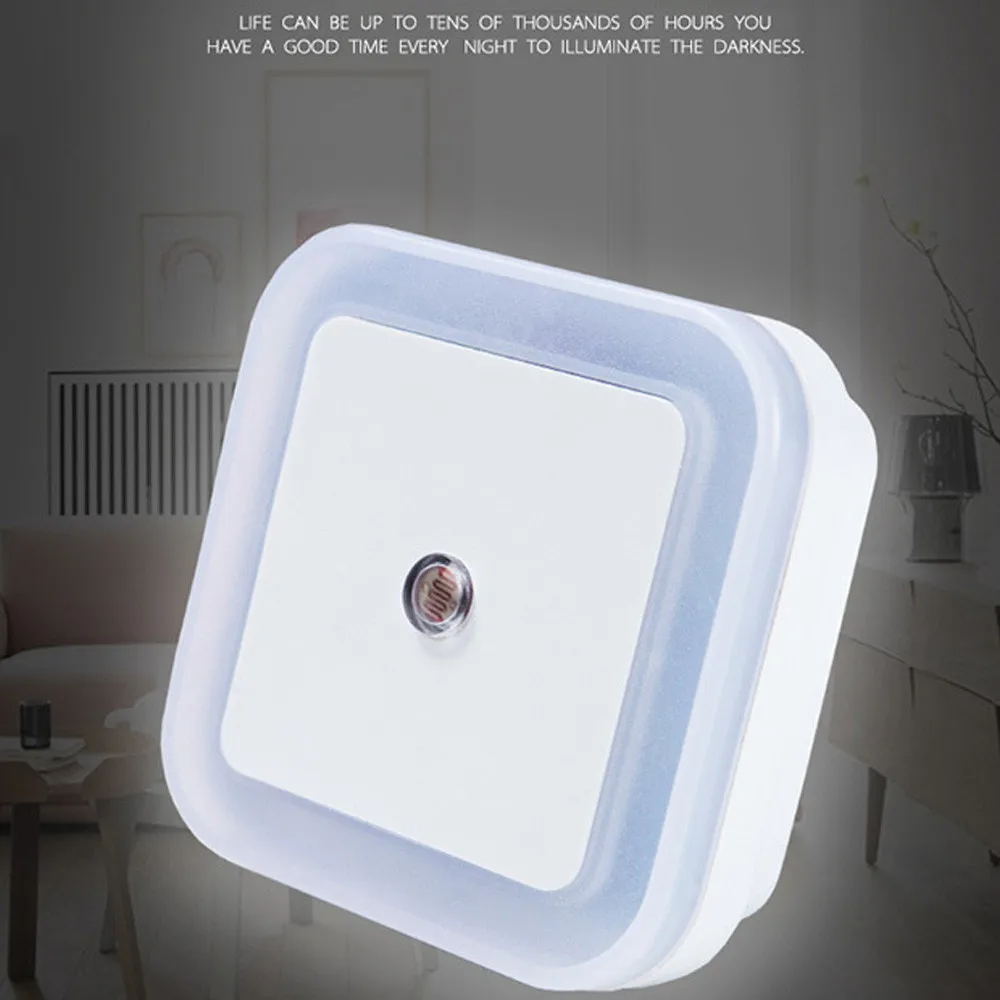 

0.5W Light Sensor Control Night Light Mini Lamps EU US Plug-in Auto Sensor Control LED Square Light Lamp for Bedroom Hallway