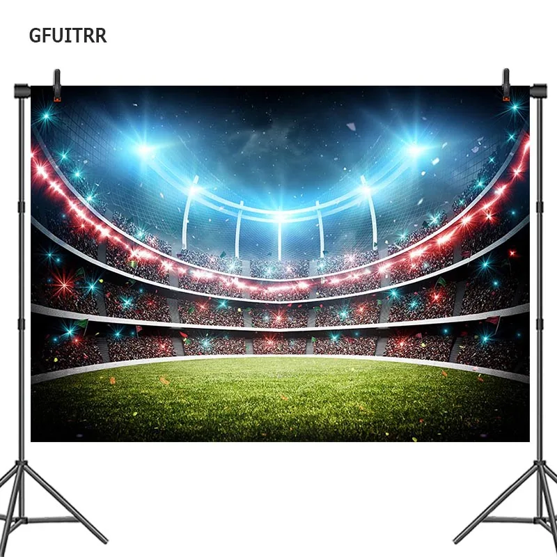 GFUITRR Футбол футбольный стадион Кубок мира фотография Фон зеленая трава День