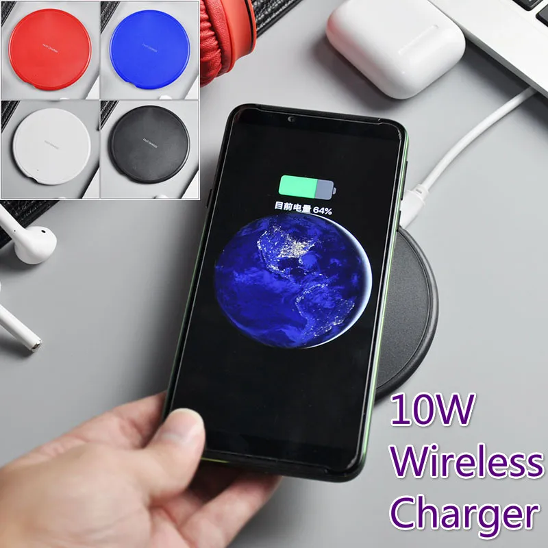 Быстрое беспроводное зарядное устройство 10 Вт для Samsung Huawei видимое Зарядное USB Qi