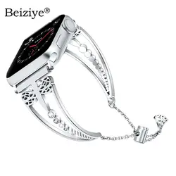 Алмаз для женщин браслет для Apple Watch Band 4 40 мм 44 мм 38 мм 42 мм ремешок для iwatch серии 3 2 1