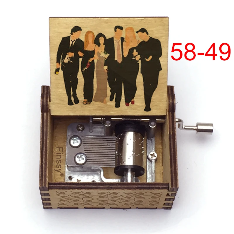 TV Show Friends Wooden Music Box Music Theme I'II Be There for You Colour Print Musical Box Birthday Gift New Year Friends Gift