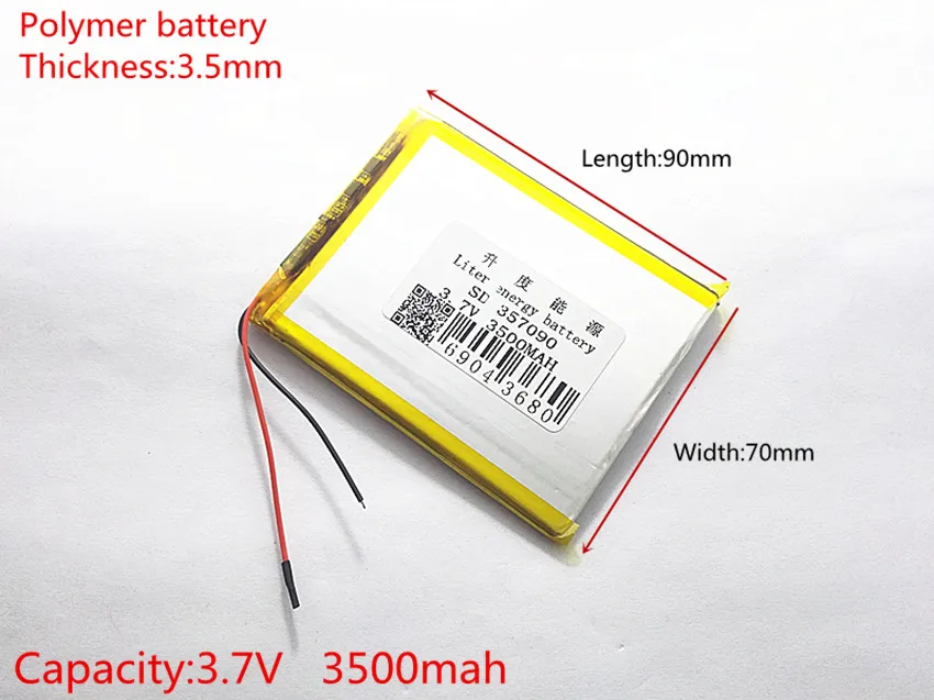 357090 3,7 V 3500mAh литий-полимерная батарея с защитной платой для планшетных ПК U25GT