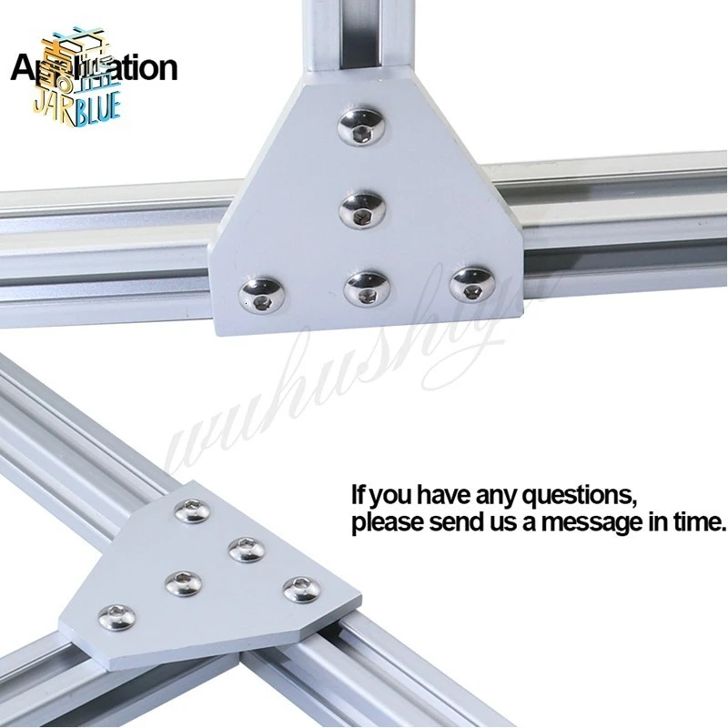 Stainless steel angle bracket Angle connector Angle bracket 2pcs 5 Hole Joint Board Plate Corner Angle Bracket Connection Joint Strip 3030 4040 Aluminum Profile