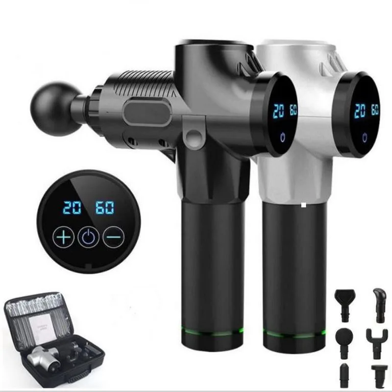 Massage Gun Deep Tissue Percussion Muscle Massager For Pain Relief LCD Touch Display Fascia Gun Electric Body Neck Massager