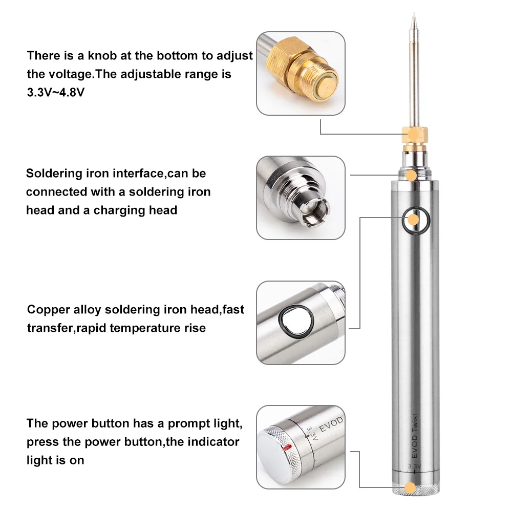 5V 8W Soldering Iron Wireless Charging With USB Mini Portable Battery Soldering Iron Welding Tool Welding Pen