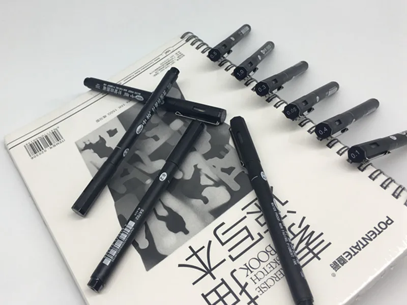 Engineering Drawing Needle Pen Fineliner Pen Waterproof Hook Fine Line Comic Stroke Design Hand-painted Drawing Line