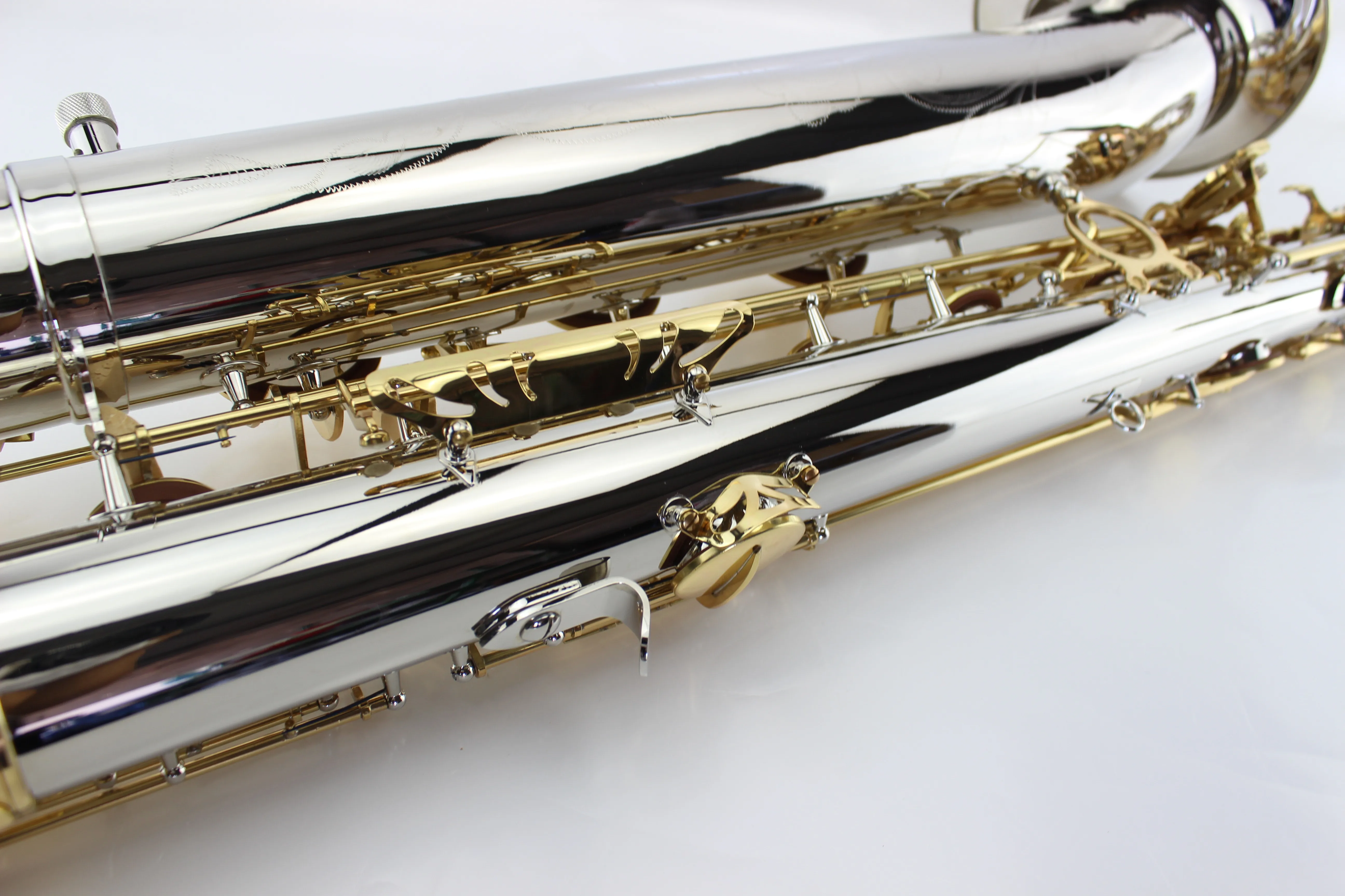 Саксофон MARGEWATE Eb Baritone латунный Nicke серебряный золотой ключ Бари Sax Новое