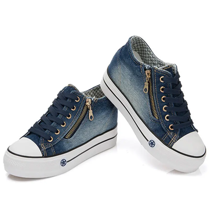 95 новые летние кроссовки; Женская парусиновая обувь - Цвет: zws-navy blue