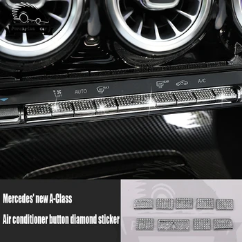 

9 pcs AC Button Air Conditioner multimedia Accessories Sticker for Mercedes BENZ 2019 new A180 A200