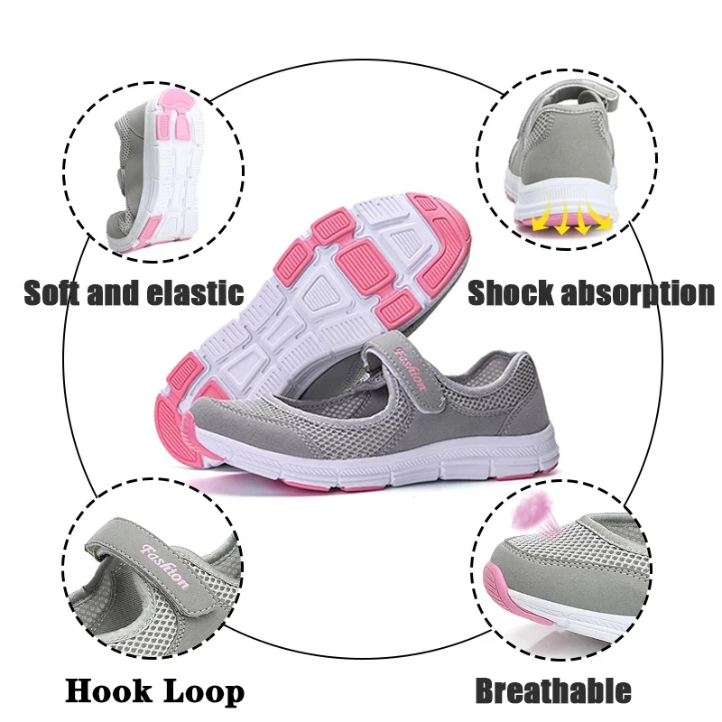 Running Shoes Tennis Shoes Women Tennis Shoes Female Healthy Walking Shoes Summer Breathable Flats Sport Running Sneakers Mother Gift 35-42 Size