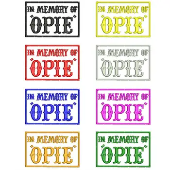 

IN MEMORY OF OPIE Embroidered Applique Sewing Label punk biker Patches Clothes Stickers Apparel Accessories Badge