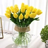 7pcs Luxury Silicone Real touch Tulips Bouquet Decorative Artificial Flowers Wedding Decoration Flowers Home Garen Decor 1