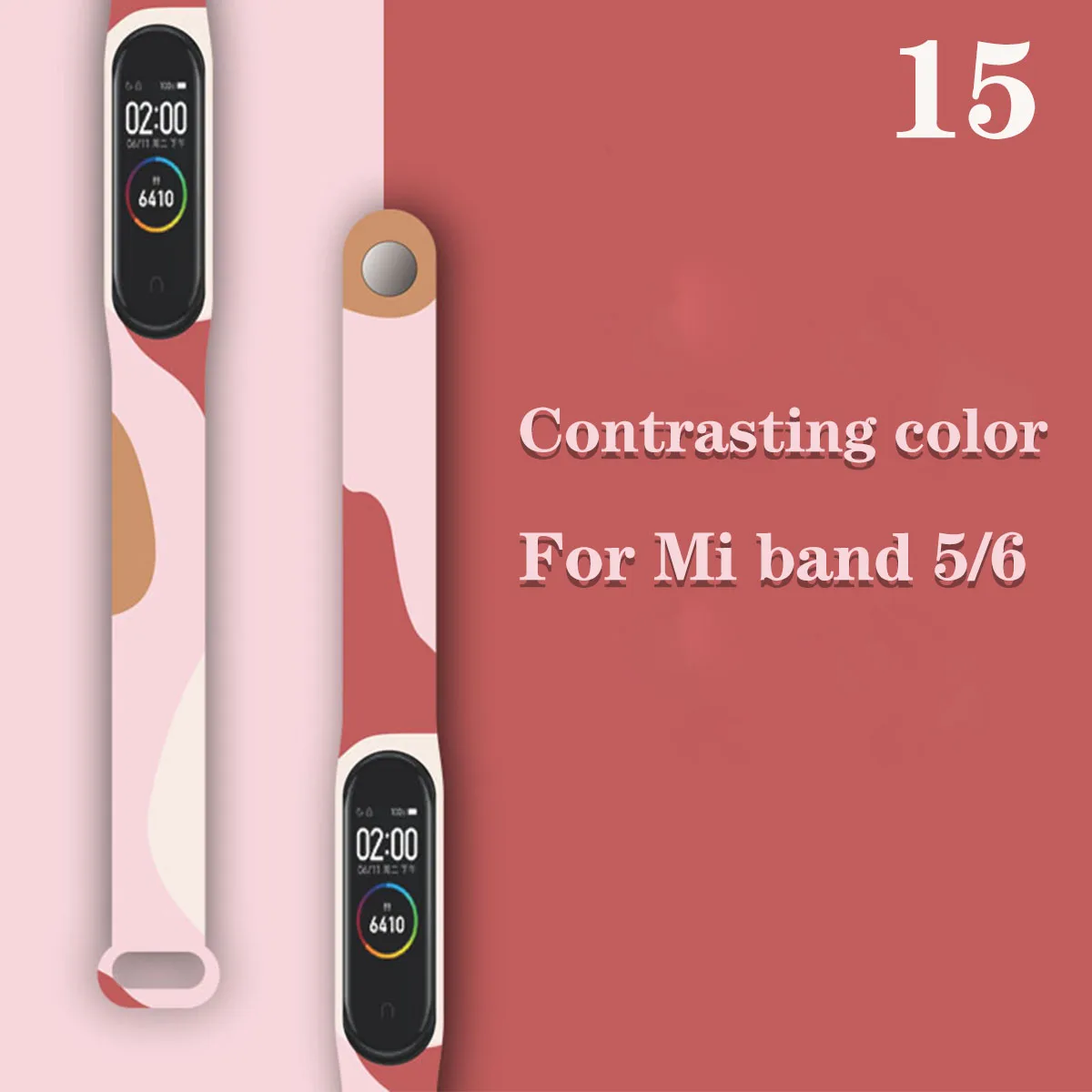Silicone Bracelet For Xiaomi Mi Band 6453 Sport Wristband Mi Band 5 6 Replacement Straps for Waterproof Print Smart Watch Strap