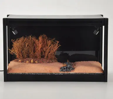 1: 64 масштаб Diorama сплав модель автомобиля Парковка ПВХ гараж сцена с светодиодный светильник коробка для хранения аниме тема дисплей шкаф Чехол игрушка - Цвет: Desert Scene