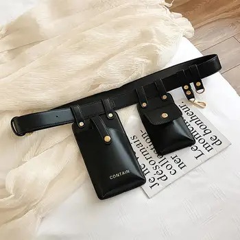 

2019 Women And Men Functional Chest Bag Street Fashion Crossbody Bag Multi-pocket Waist bag Fashion Hip hop Leather Fanny Pack