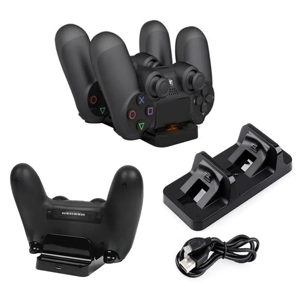 Контроллер Зарядное устройство Док-станция светодиодный двойной USB PS4 Подставка для зарядки Колыбель для sony Playstation 4 PS4/PS4 Pro/PS4 тонкий контроллер
