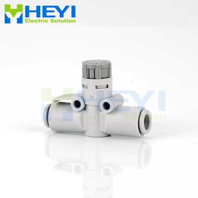 

10PCS/bag Pneumatic throttle valve AS OD 4-6mm Air Flow Speed Control Valve Tube air Hose Pneumatic Push In Fittings